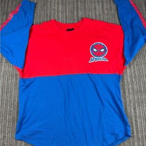 Universal Studios Marvel Glitter Amazing SpiderMan Long Sleeve Shirt Size L